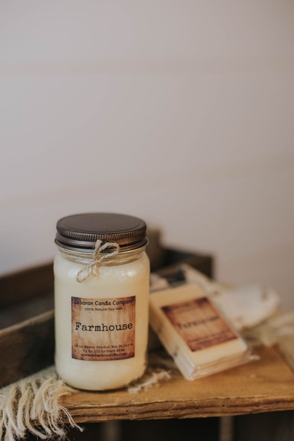 Farmhouse Mason Jar Soy Candle