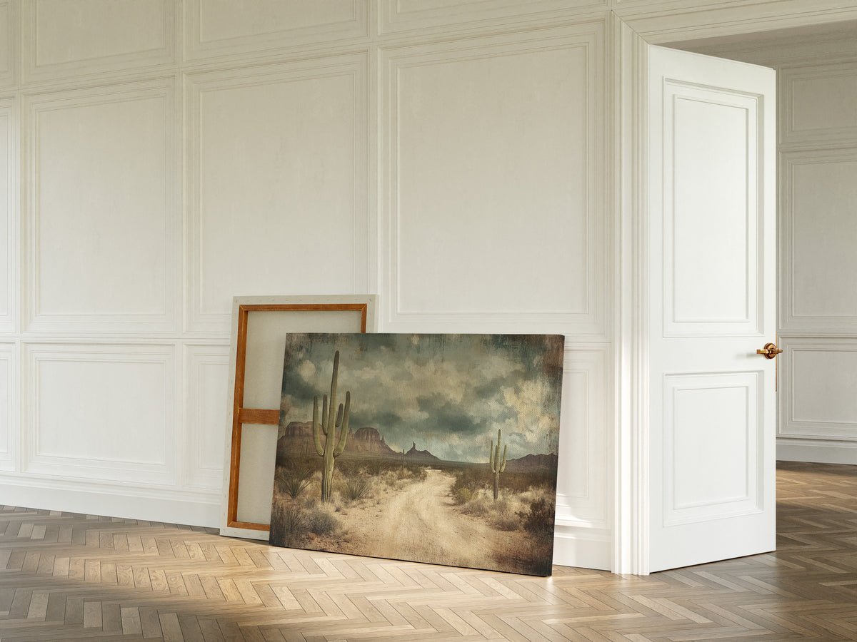 Vintage Desert Road Western Wall Art
