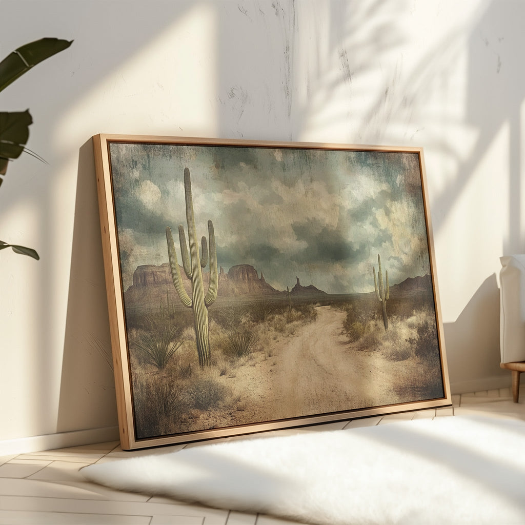 Vintage Desert Road Western Wall Art