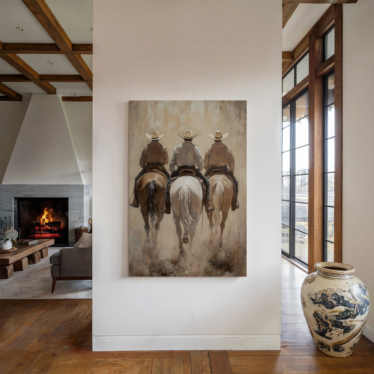 Three Cowboys Western Ranch Wall Art