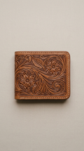 Hand-Stitched Western Motif Wallet