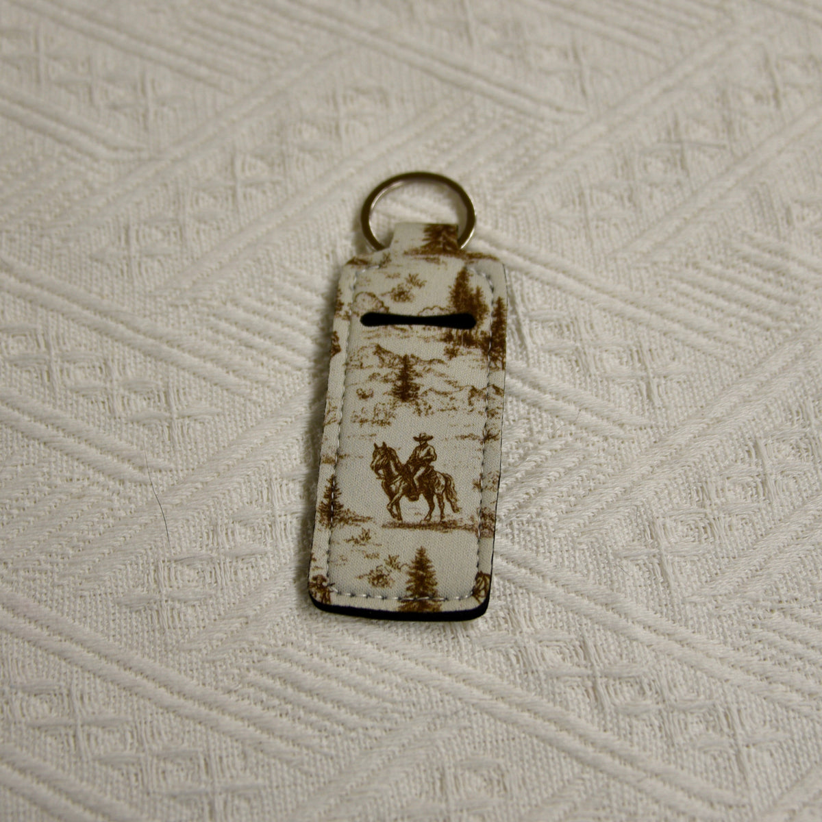 Western Chapstick Holder Keychain