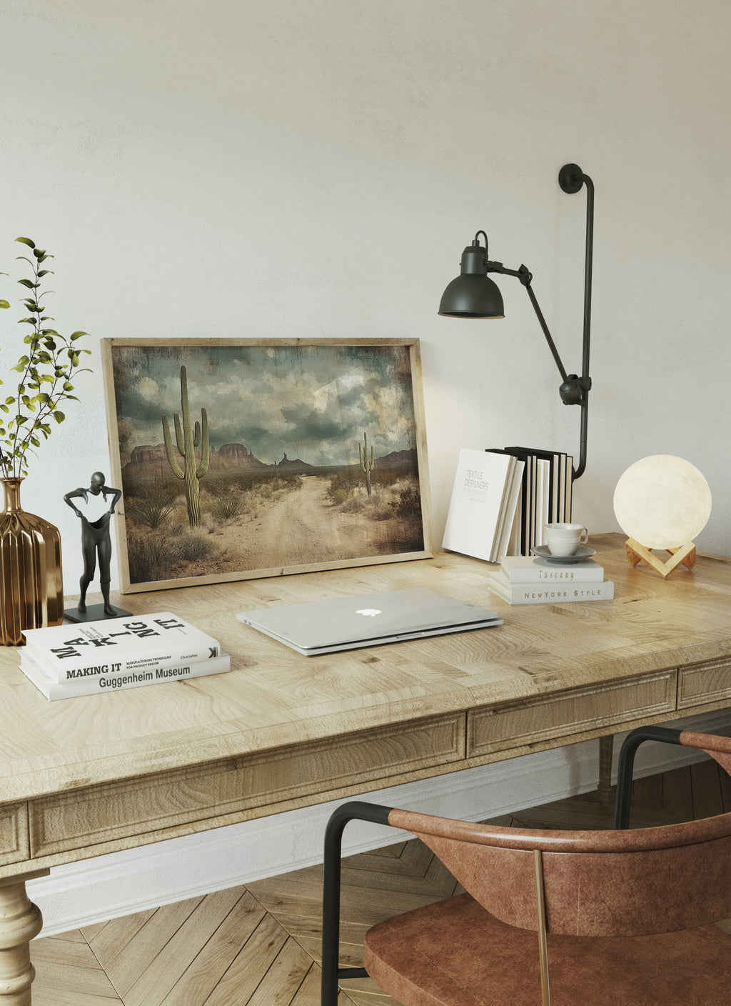 Vintage Desert Road Western Wall Art