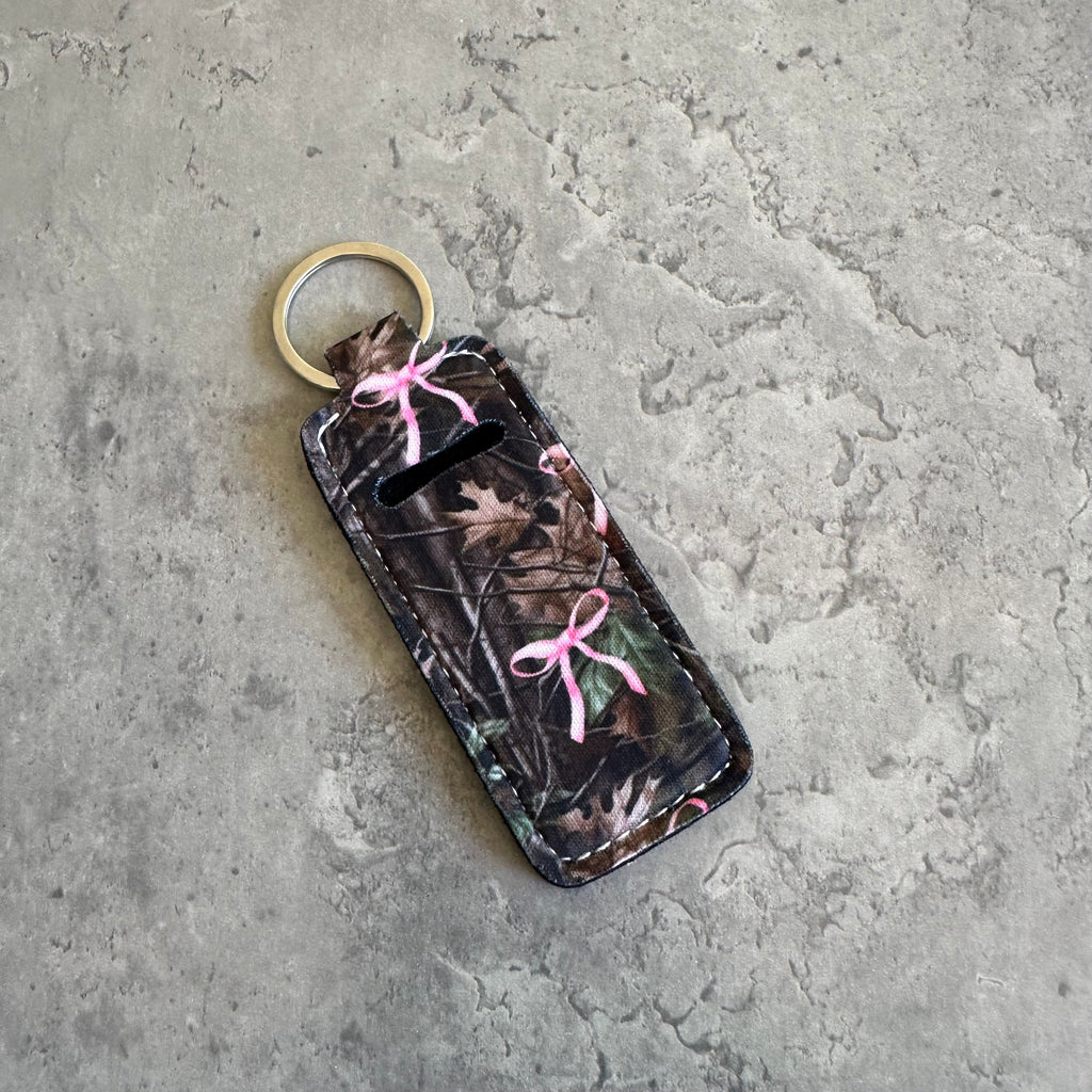 Western Chapstick Holder Keychain