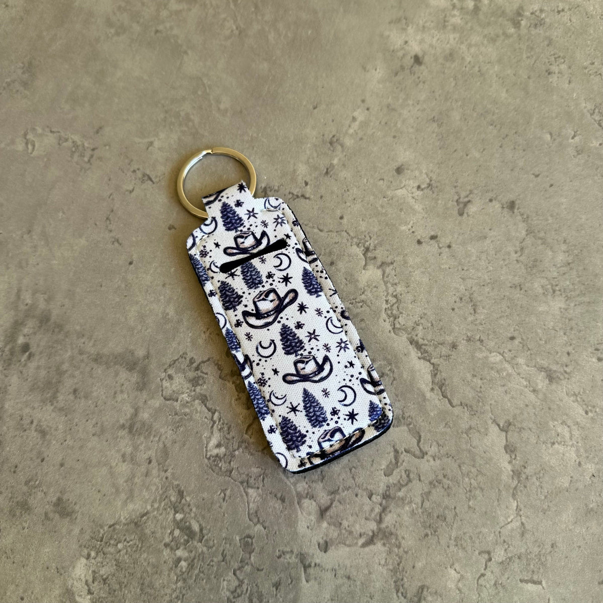 Western Chapstick Holder Keychain