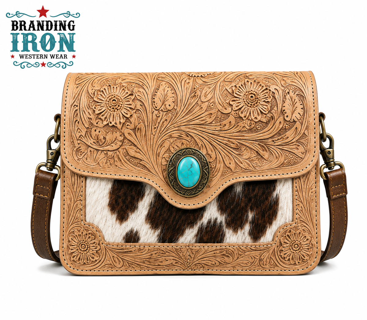 Wynonna Tooled Leather Crossbody