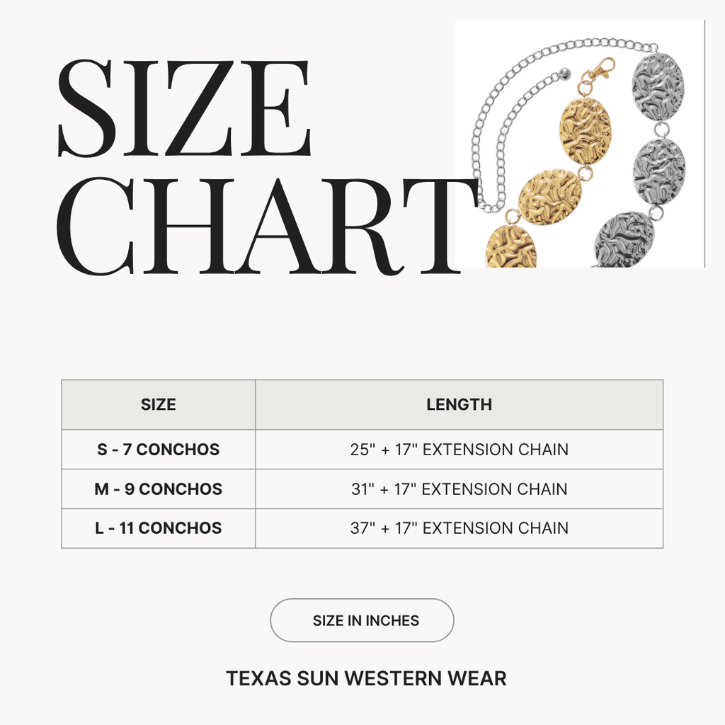 Oversized Concho Chain Belt
