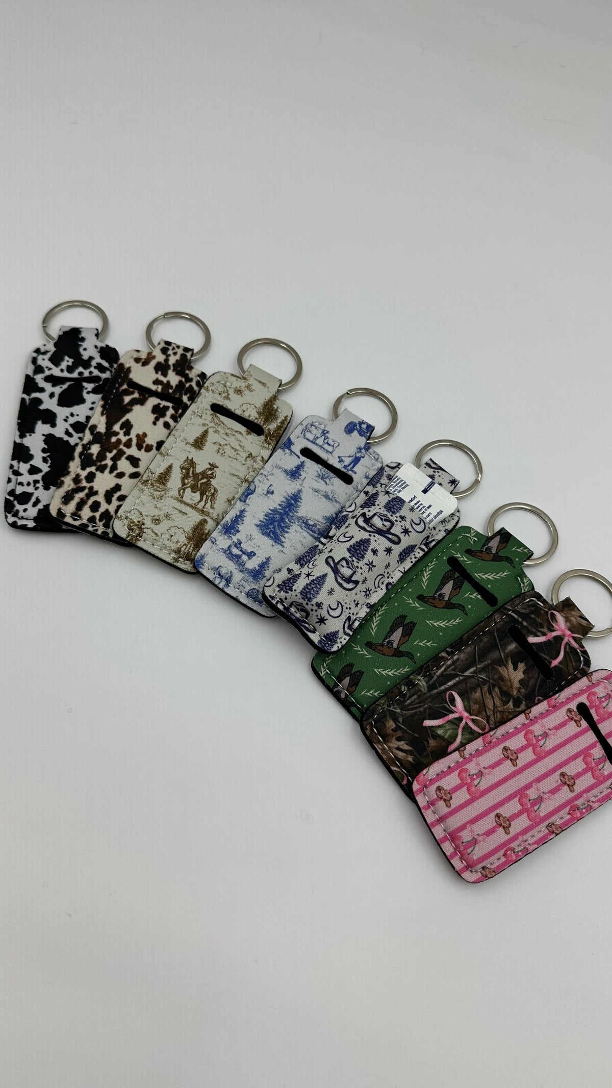 Western Chapstick Holder Keychain