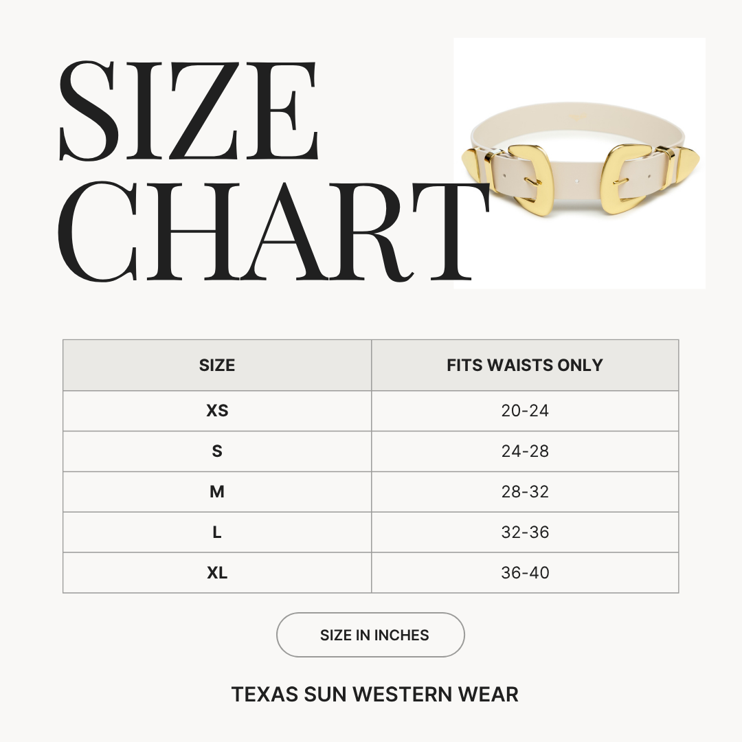 Double Buckle Western Waist Belt