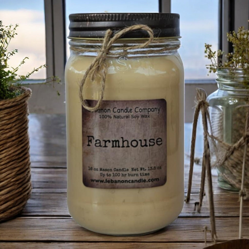 Farmhouse Mason Jar Soy Candle