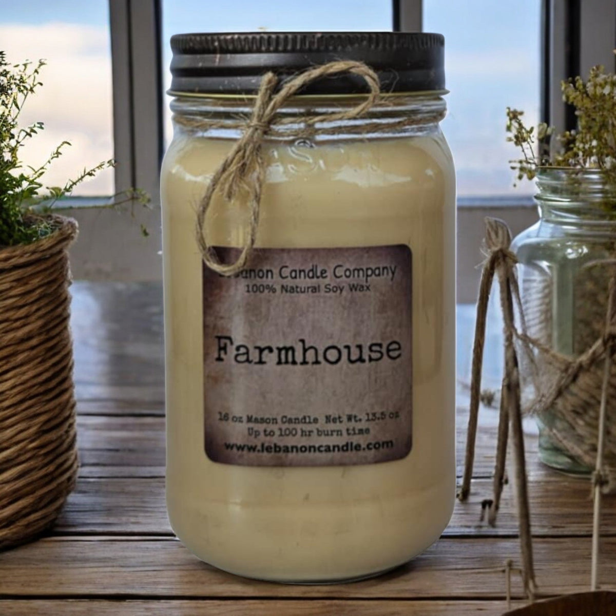 Farmhouse Mason Jar Soy Candle