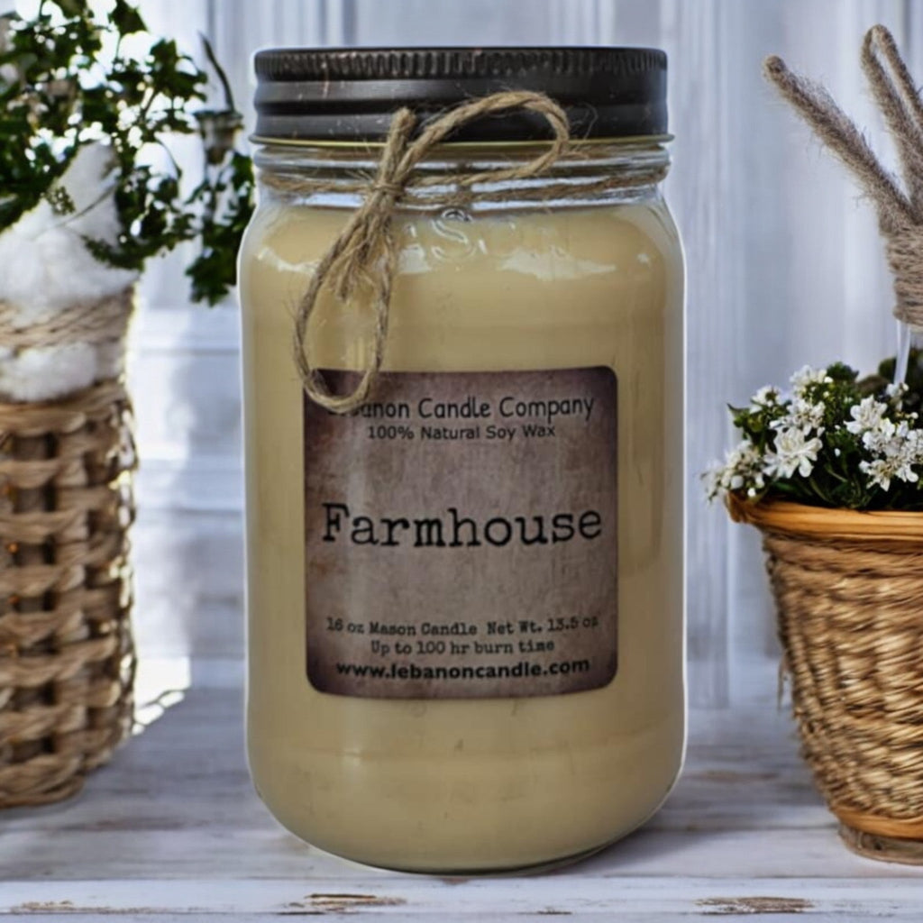 Farmhouse Mason Jar Soy Candle