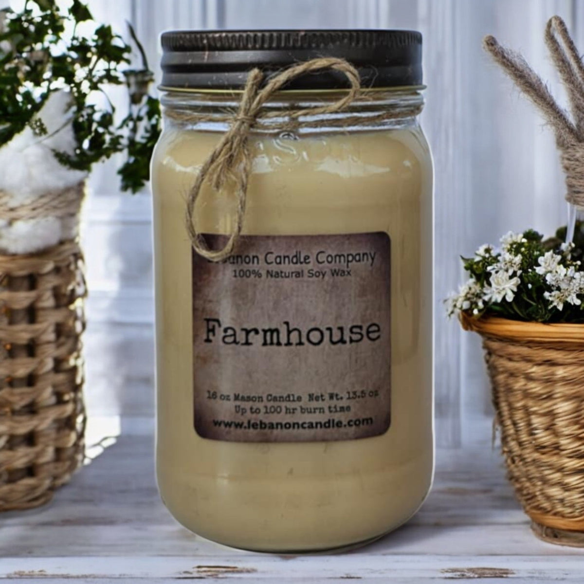 Farmhouse Mason Jar Soy Candle