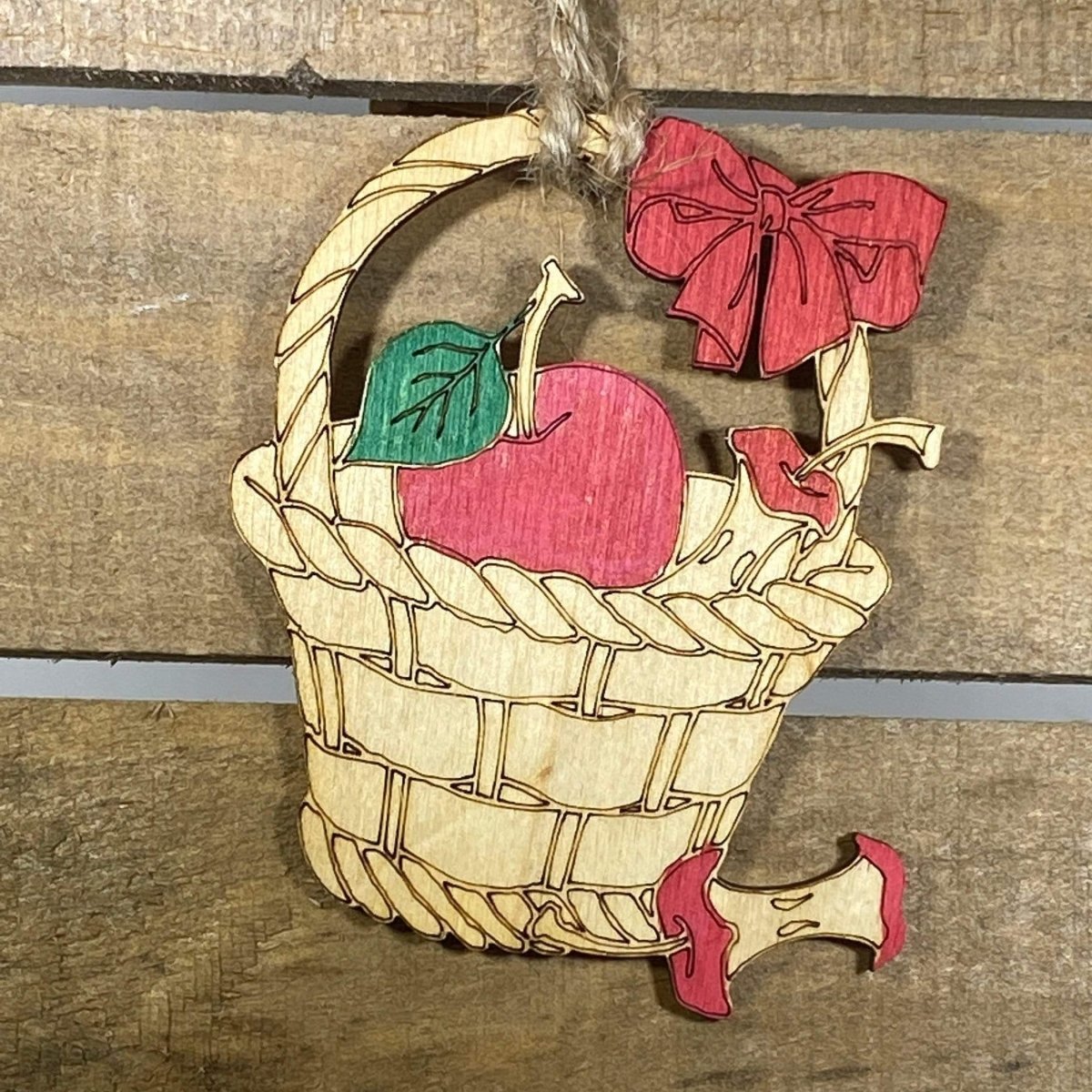 Farmhouse Apple Christmas Ornament