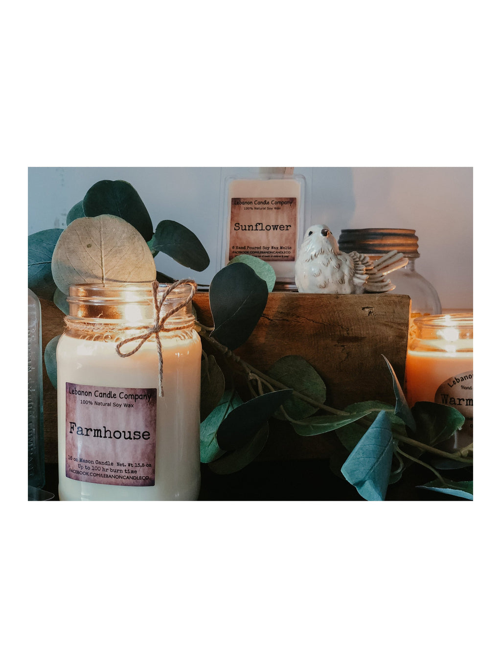 Farmhouse Mason Jar Soy Candle
