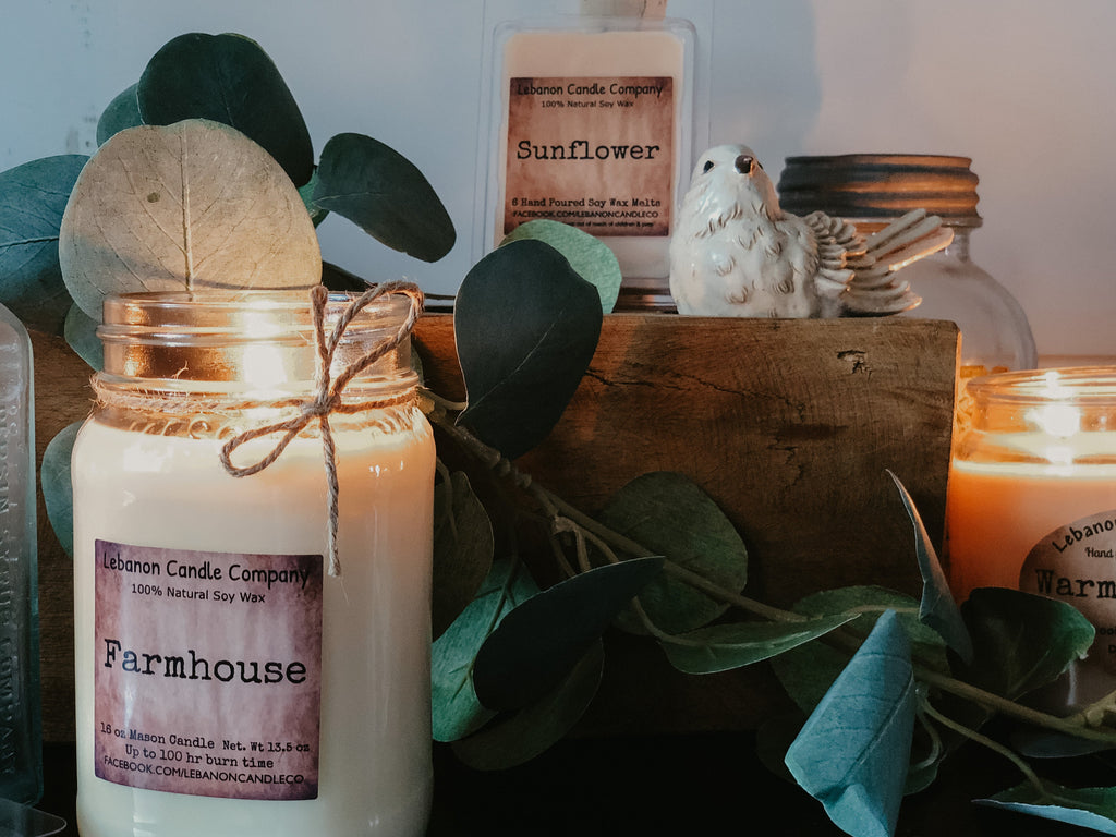 Farmhouse Mason Jar Soy Candle
