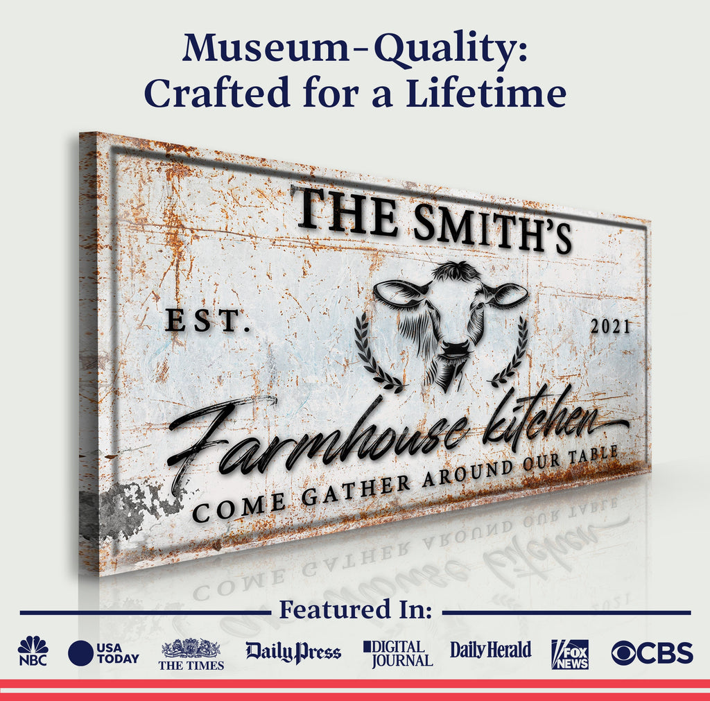 Farmhouse Kitchen Canvas Sign