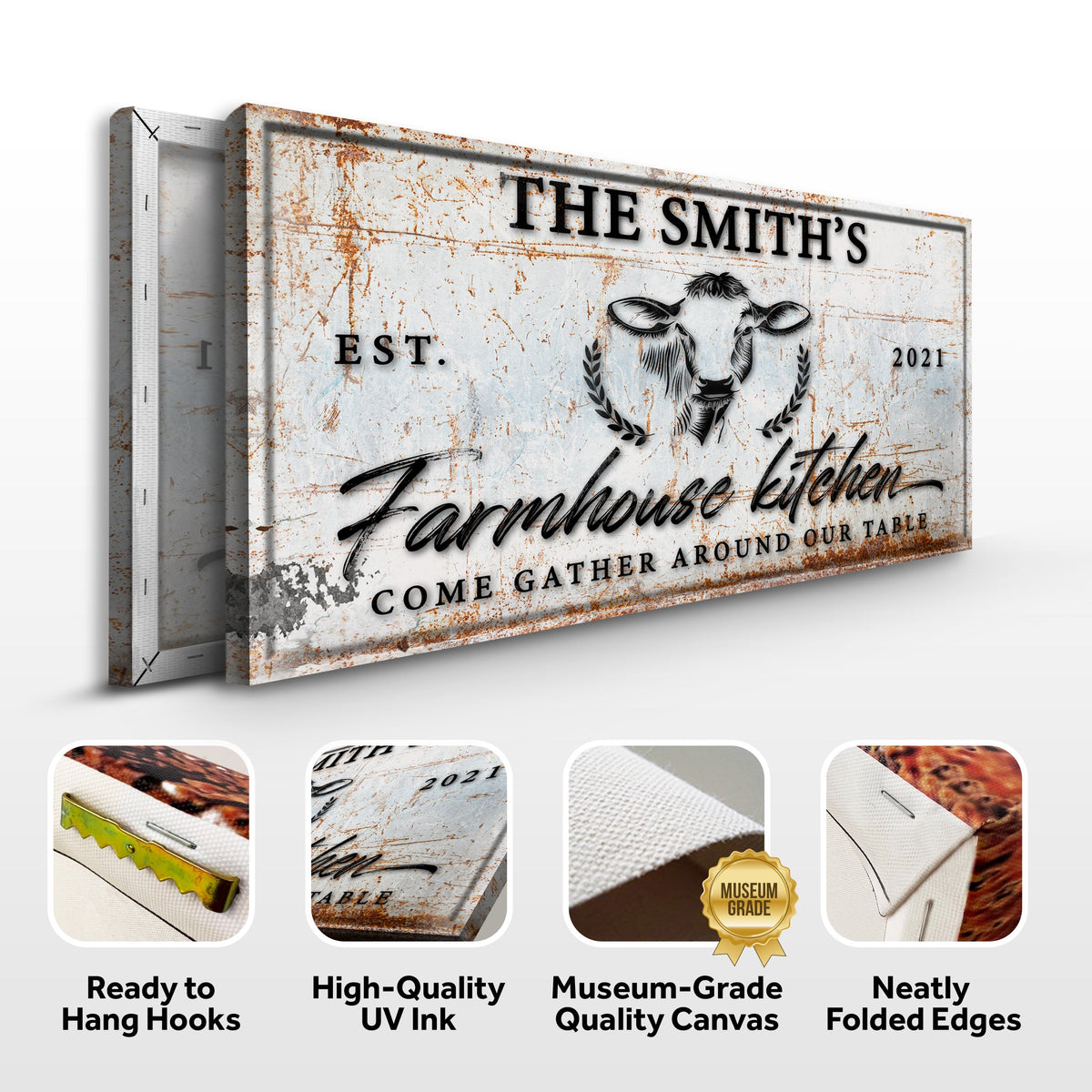 Farmhouse Kitchen Canvas Sign