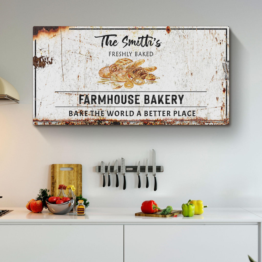 Farmhouse Bakery Canvas Sign