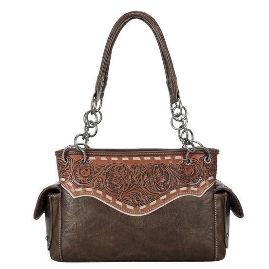 Western Elegance Tooled Leather Handbag