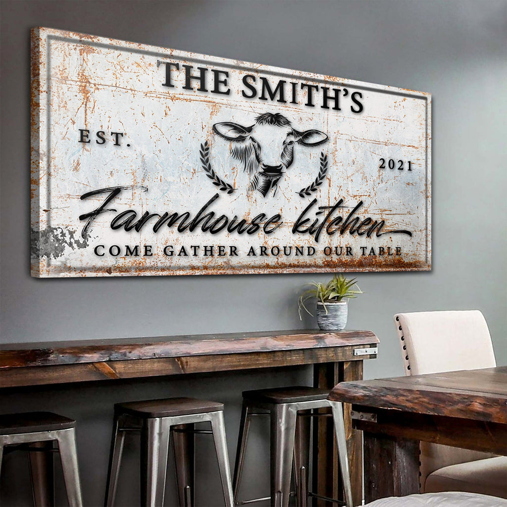 Farmhouse Kitchen Canvas Sign