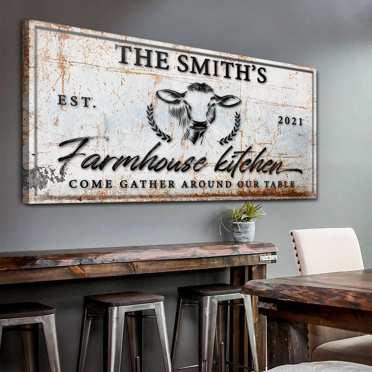 Farmhouse Kitchen Canvas Sign