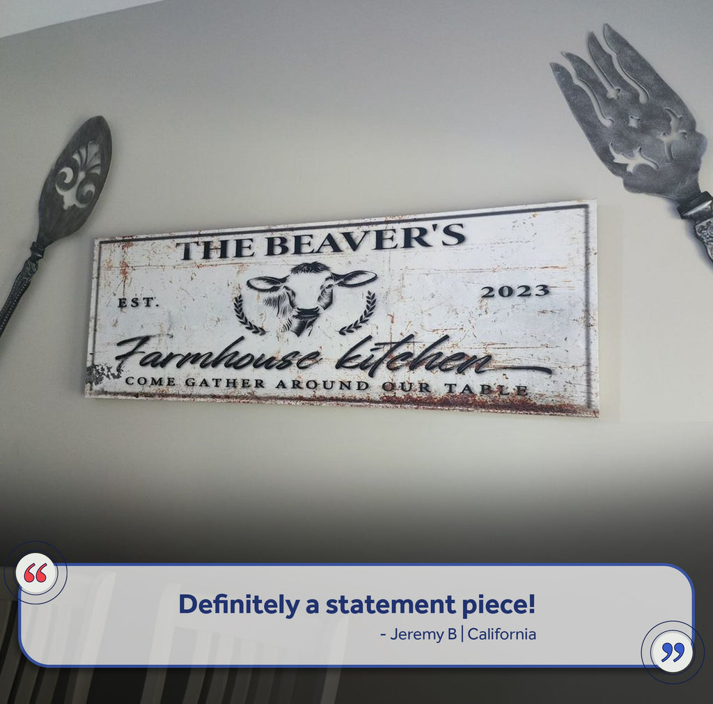 Farmhouse Kitchen Canvas Sign