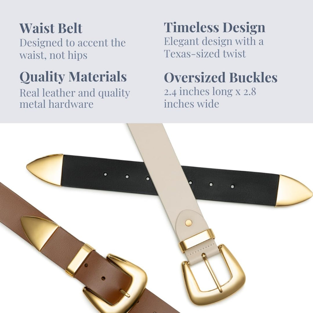 Double Buckle Western Waist Belt