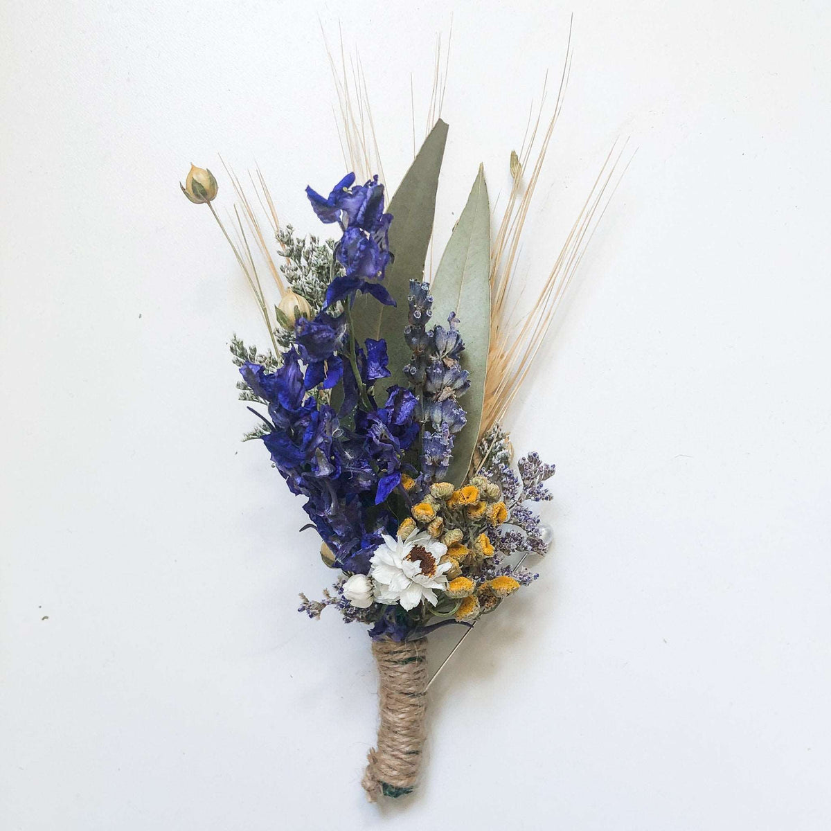 Blue Larkspur & Eucalyptus Dried Bouquet