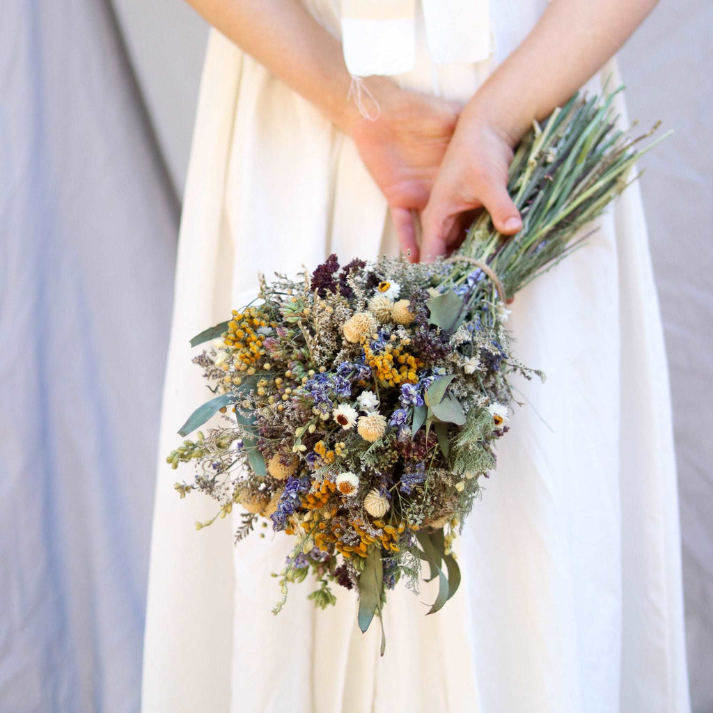 Blue Larkspur & Eucalyptus Dried Bouquet