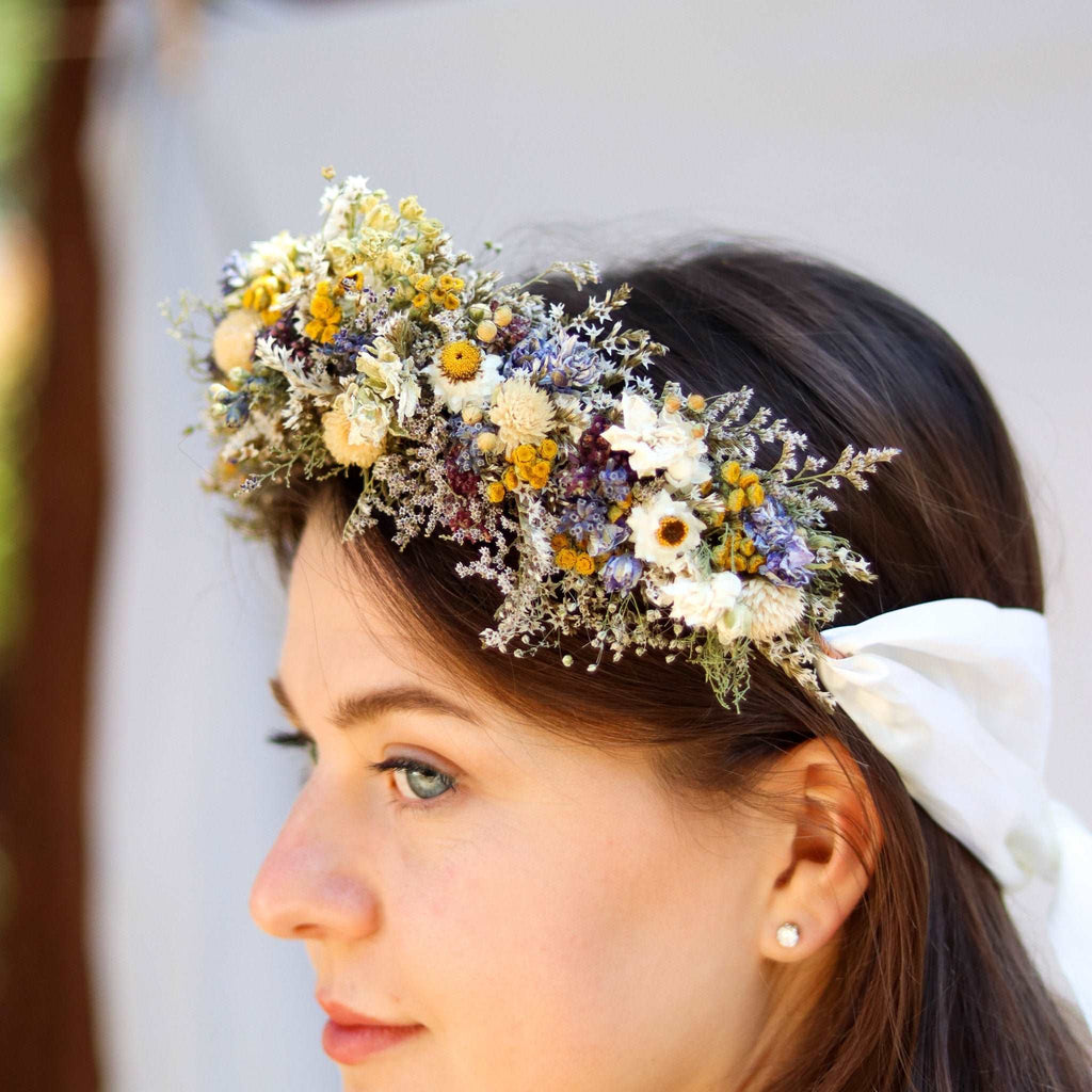 Blue Larkspur & Eucalyptus Dried Bouquet