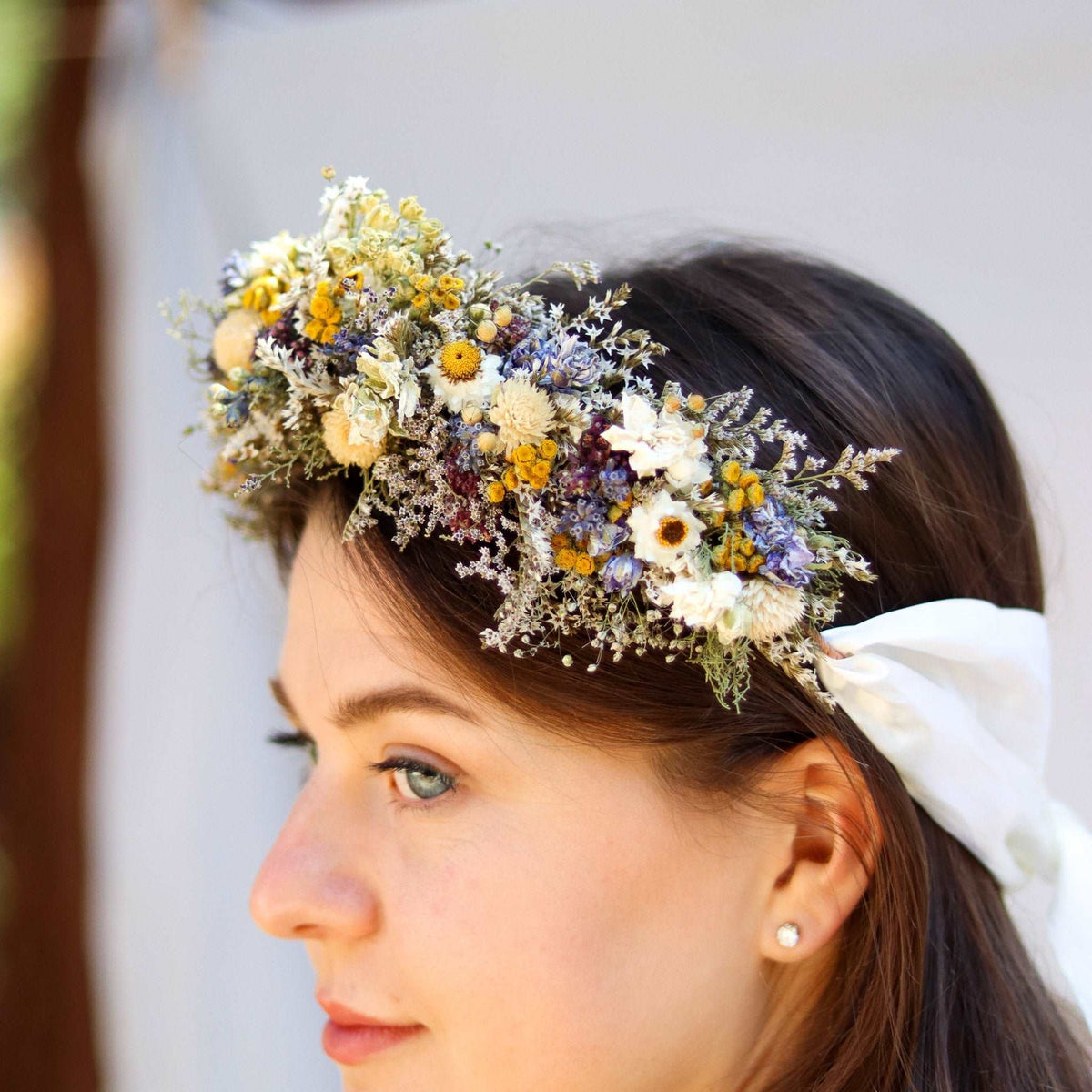Blue Larkspur & Eucalyptus Dried Bouquet