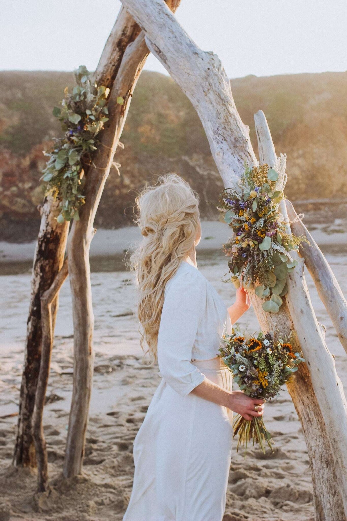 Blue Larkspur & Eucalyptus Dried Bouquet