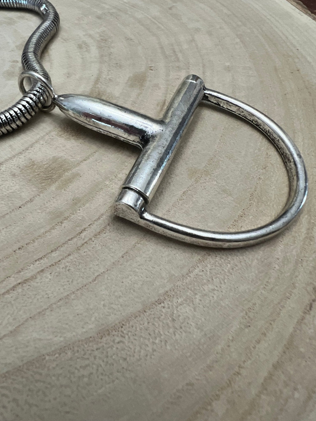 Silver Horse Bit Statement Necklace