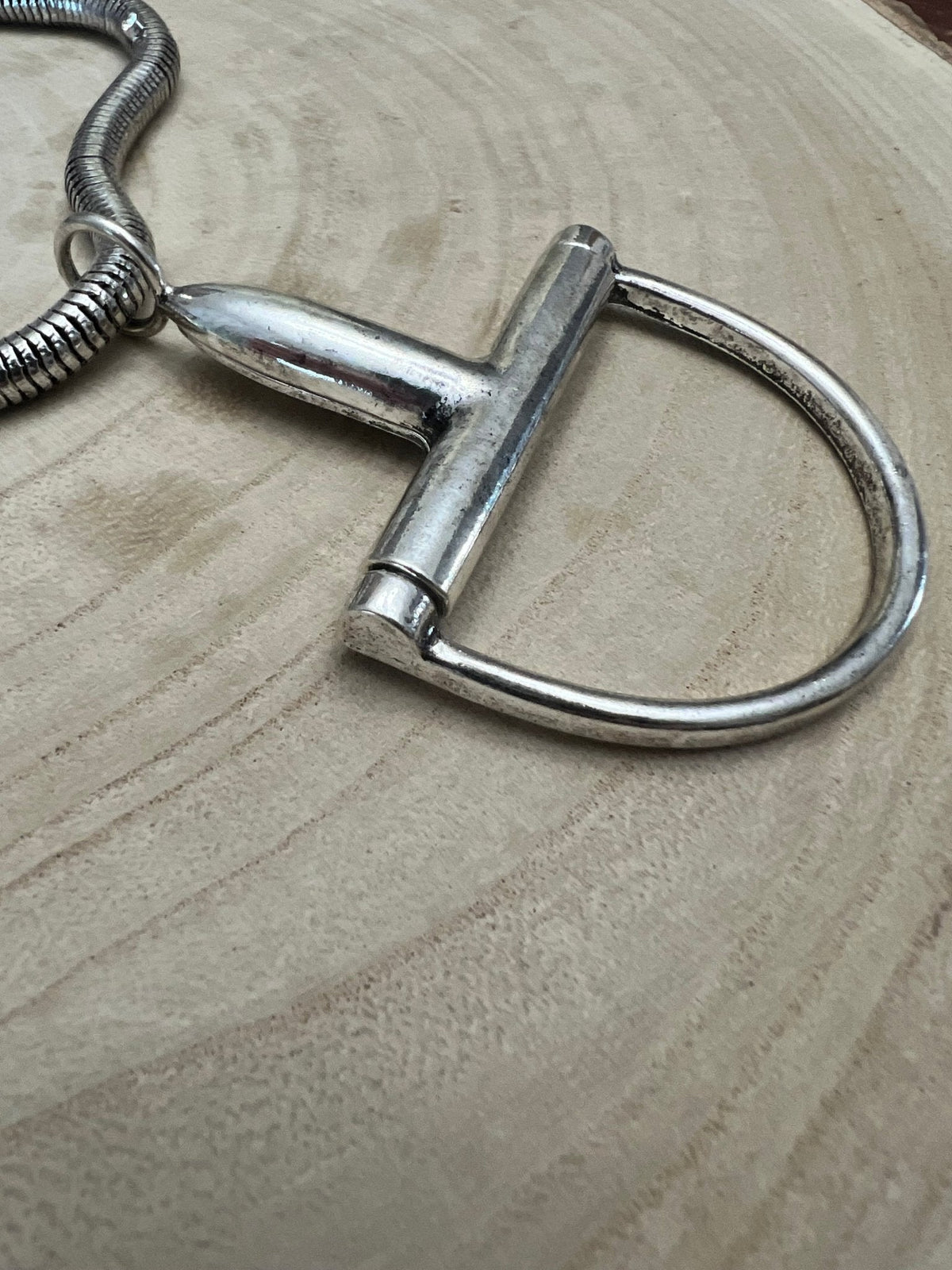 Silver Horse Bit Statement Necklace