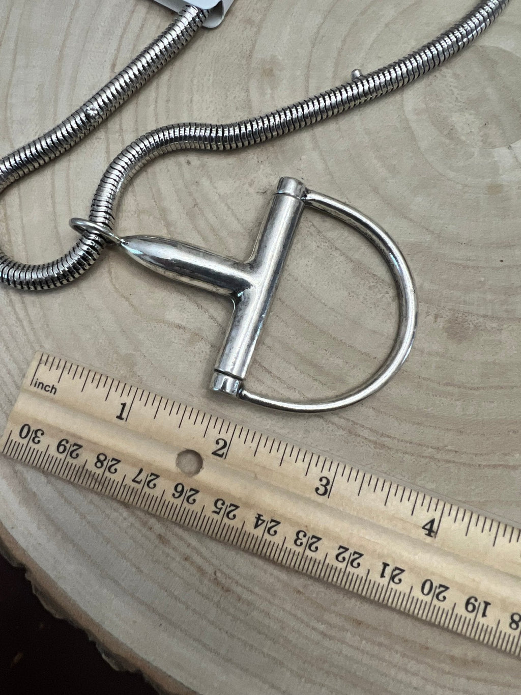 Silver Horse Bit Statement Necklace
