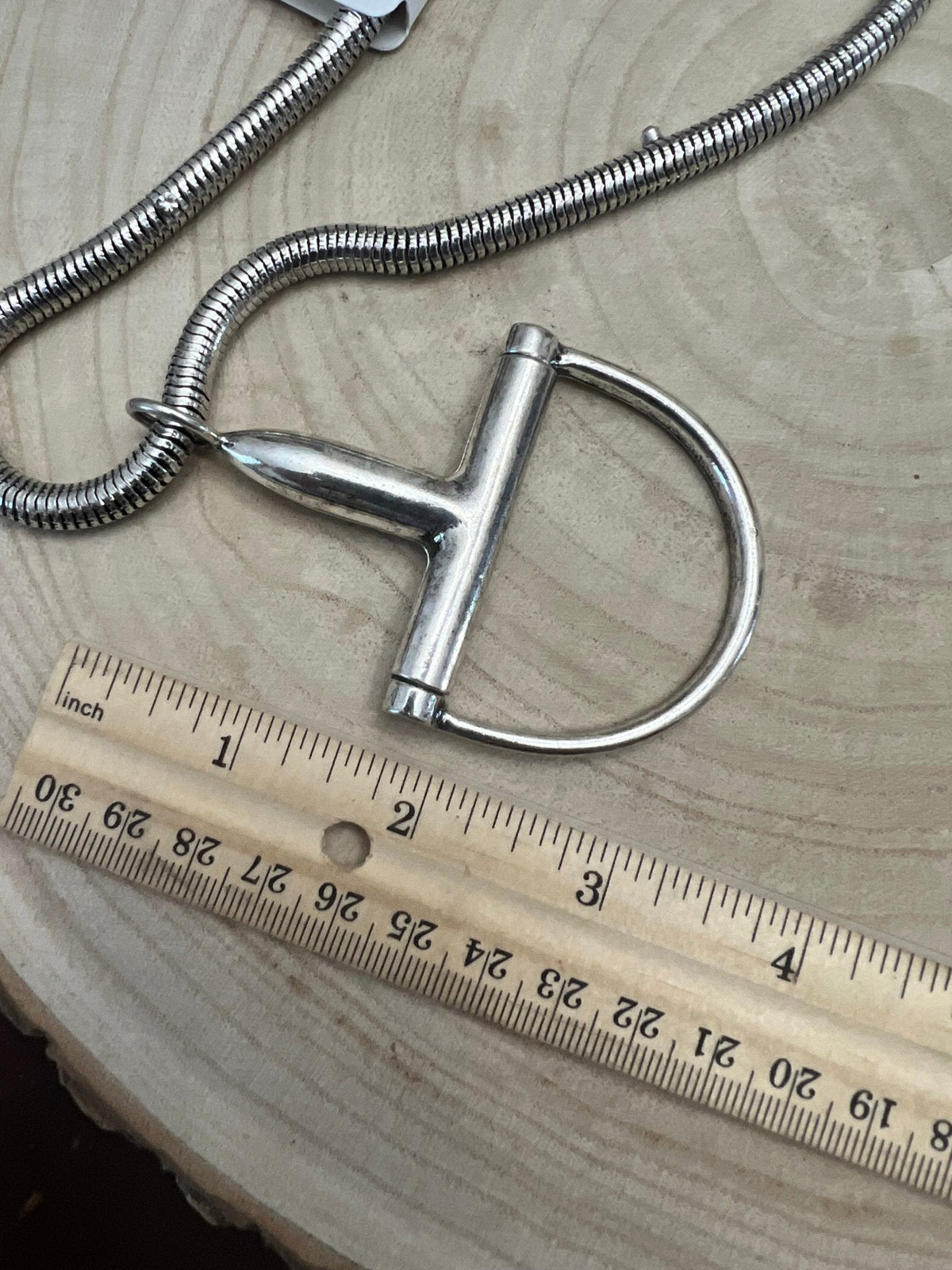 Silver Horse Bit Statement Necklace