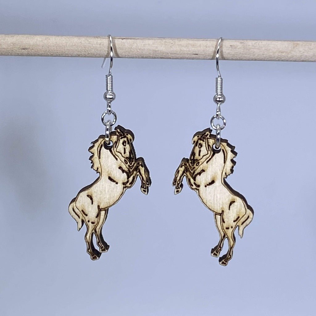 Mustang Horse Dangle Earrings